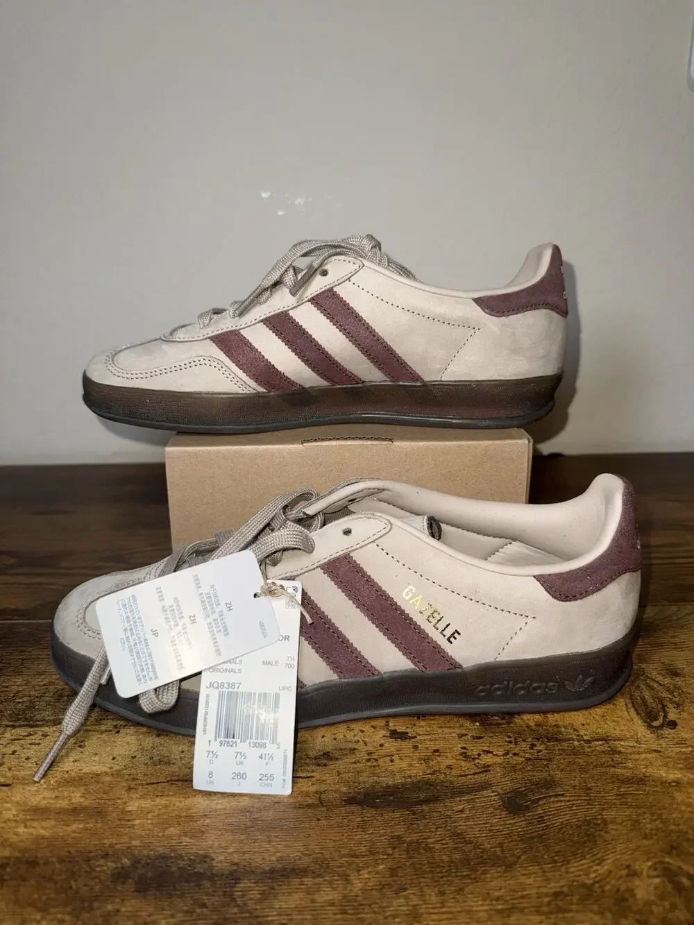 Adidas Originals GAZELLE INDOOR Trace Khaki / Fox Brown JQ8387 Unisex NEW